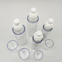 Botella de separación de cosméticos, botella de plástico transparente a presión, espray, 50ml, 100ml, venta al por mayor