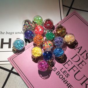 Venta al por mayor 16mm colorido transparente bola de cristal estrella lentejuelas encantos colgantes para pendiente collar pelo joyería hacer accesorios - Product Image 6