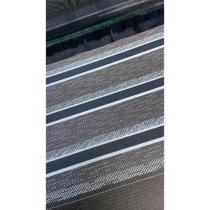 Tissu polyester jacquard rayé infroissable gris pour cravate, nœud papillon et pochette de costume - Articles en stock - Product Image 1
