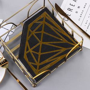 Sekali pakai Restoran pernikahan koktail kustom dengan Logo emas dicetak pernikahan serbet kertas pesta - Product Image 2