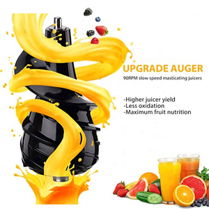 Nouveauté, extracteur de jus lent commercial multifonction à grande ouverture, à double engrenage électrique, à nettoyage automatique, moteur CC, OEM 65 VDE - Product Image 2