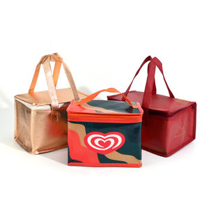 इन्सुलेटेड बड़े क्षमता वाले लाल थर्मल टेकअवे इन्सुलेशन कूलिंग बैग पिकनिक के लिए उच्च गुणवत्ता वाले पोर्टेबल कूलर लंच बॉक्स बैग - Product Image 2