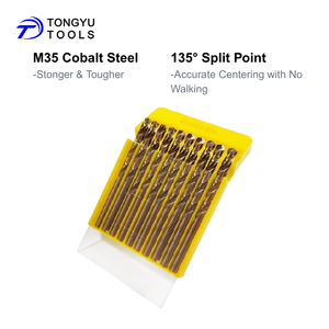 1-13mm M35 코발트 드릴 비트 배송 준비 완료, 스테인레스 스틸 단단한 금속용 헤비 듀티 HSS Co5 % DIN338 135 ° 분할 점 잡비트 - Product Image 3