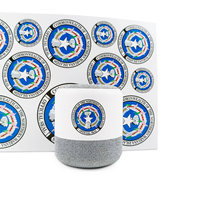 Autocollant transparent personnalisé de haute qualité DTF LOGO étiquette d'emballage adhésive avec impression par transfert UV autocollant pour bouteille d'eau/pot
