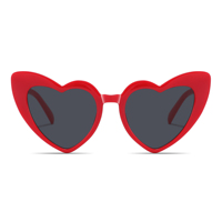 Lunettes UV400 de mariage personnalisées bon marché, lunettes de soleil colorées pour la fête, lunettes de soleil en forme de cœur d'amour, vente en gros