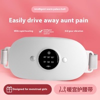 Ceinture de massage vibratoire intelligente à affichage numérique, compresse chaude, pour la taille et l'abdomen, ceinture de massage chauffante pour soulager les douleurs menstruelles