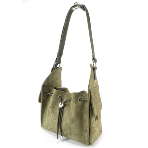 Sacs à bandoulière de créateur en gros pour femmes, en cuir PU texturé suède avec fermeture éclair - Product Image 4