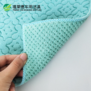 Microfiber Heat Insulation Mat <b>Square</b> Anti Slip <b>Placemat</b> Kitchen Tabletop Drain Mat With Flower Pattern - Product Image 3