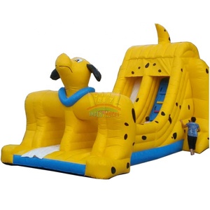 Scivoli gonfiabili su ordinazione del puntatore dello scorrevole giallo del cane degli scivoli gonfiabili su ordinazione della fabbrica dei gonfiabili orientali - Product Image 2