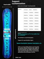 Goski Sac à Bandoulière en Cuir Personnalisable pour Snowboard Carré et Tête de Marteau Logo Gravé et Imprimé Produit de Ski par IGOSKI