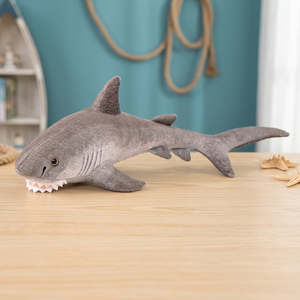 Peluche Requin Mignon en Coton PP Brodé, Tissu Velboa Doux, Cadeau Kawaii pour Enfants et Bébés - Product Image 3