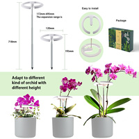 Lampu LED Ring Planter untuk Anggrek Bloom 4000K Hitam Kontrol Sentuh 10W Timer Terintegrasi Tinggi Dapat Disesuaikan Layanan OEM/ODM