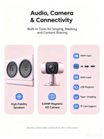 Téléviseur portable intelligent 27 pouces, TV Android 15 1080P, batterie 12H, écran tactile, WiFi 5.0 avec support pour affichage en magasin