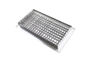 Вентиляционные жалюзи из нержавеющей стали, матовый серебристый настенный жалюзи - Product Image 2