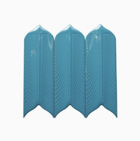 Carreaux muraux décoratifs en céramique moderne vert émeraude, motif plume, mosaïque artistique, résistants à l'eau, épaisseur 8 mm, pour hôtels et villas