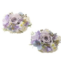 Susunan Bunga Kain Buatan Mawar Hydrangea Daisy untuk Pernikahan dan Upacara Pembukaan