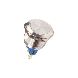 Interruptor de Botón Pulsador Metálico Momentáneo de Acero Inoxidable de 19 mm, Resistente al Agua IP67 - Product Image 2