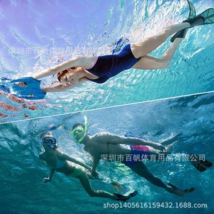 Aletas de Buceo de Talón Abierto para Adultos, PVC, Rigidez Media, para Buceo, Natación y Entrenamiento - Product Image 2