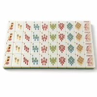 Jeu de Mahjong américain en acrylique motif dessin animé de cirque, 3 couches, tuiles personnalisées en acrylique, disponible et prêt à être expédié