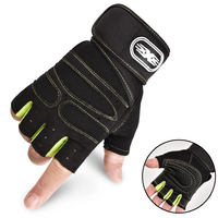 Guantes Deportivos Transpirables de Medio Dedo para Levantamiento de Pesas, Entrenamiento, Carreras, Gimnasio, para Hombre, de Poliéster Duradero