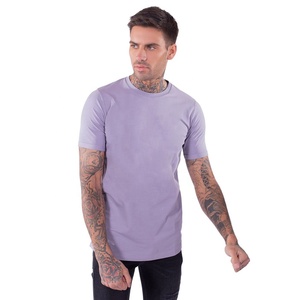 Camiseta Personalizada de Fibra de Bambú Unisex, Camiseta Deportiva con Estampado de Logotipo de Lavanda, Ajustada, Manga Corta, Transpirable, Secado Rápido para Hombre - Product Image 1