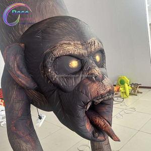 Nuovo Design impermeabile Multi-colore gonfiabile decorazione di Halloween appesa scimmia cartone animato capovolto incorporato ventola USB alimentato - Product Image 2