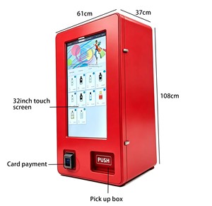 Mini <span class=keywords><strong>distributeur</strong></span> automatique mural intelligent à écran tactile pour préservatifs, avec paiement par carte, pièces ou billets et authentification par carte d'identité - Product Image 2