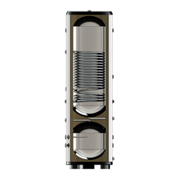Chaudière à eau chaude 2 en 1 SUS304 316L avec serpentins d'échangeur de chaleur 120L + 330L Chauffage de salle de stockage d'eau chaude sanitaire