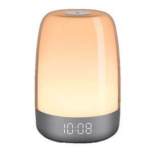 Sleep Alarm <b>Clock</b> Wake Up Light <b>Led</b> Night Light Bedside Lamp With Digital Display Round Shape Usb Powered - Product Image 1