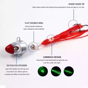 100g-300g Bullet Metal <strong>Jig</strong> Head Squid Assist Hooks Sinking Jigging Lure Bottomship Marlin - Product Image 4
