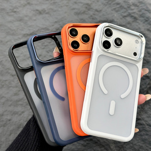 เคสโทรศัพท์ B456 พร้อมที่ยึดเลนส์ ป้องกันแรงกระแทก วัสดุ PC แบบด้าน แม่เหล็กในตัว ขายส่ง สำหรับ iPhone 15 16 17 Pro Max - Product Image 2