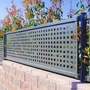 Panel pagar kayu logam berlubang dekorasi Tiongkok lembaran dekorasi dinding layar logam berlubang