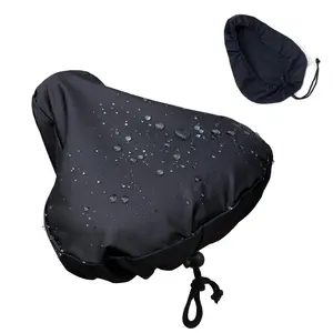 Custom Waterproof Bicycle Saddle Rain Cover Protective Bike 190T polyester Seat Cover