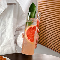 Koffieshop Transparante Highball Glas Koffiebeker Rechte Vierkante Sap Fruit Thee Latte Collins Koud Drankje Glas voor Thuis Café Gebruik