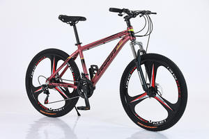 Vélo de montagne pour adultes en alliage d'aluminium avec <span class=keywords><strong>suspension</strong></span> de fourche Roues de 24 pouces Frein à disque double 27 vitesses Cadre rigide tout-terrain - Product Image 2