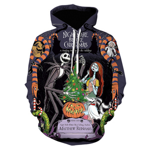 Regalo di <span class=keywords><strong>Halloween</strong></span> 2023: <span class=keywords><strong>Felpe</strong></span> con Cappuccio Stampate in 3D di Nightmare Before Christmas per Uomo, <span class=keywords><strong>Felpe</strong></span> Casual Streetwear - Product Image 5