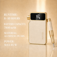 Machine à ongles sans fil Howyea 7800mAh Max 85W, lime à ongles électrique pour usage professionnel en salon de manucure, prise en charge OEM ODM