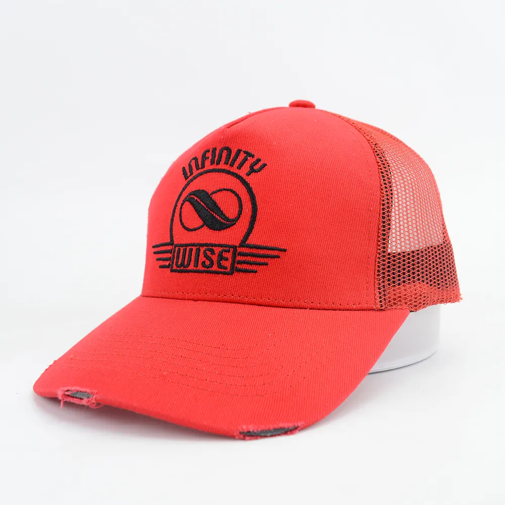 Topi Bisbol Ayah Olahraga Jaring Tertekan Vintage Pabrikan Topi Trucker Khusus Snapback Jala Bordir dengan Logo untuk Pria