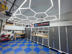 Lumière industrielle hexagonale LED en nid d'abeille Éclairage étanche pour garage d'atelier - Product Image 5