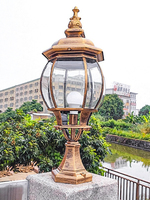 Lampe solaire LED extérieure IP65 en bronze, en aluminium, étanche, pour clôture, patio, allée, pelouse, villas, garantie 5 ans