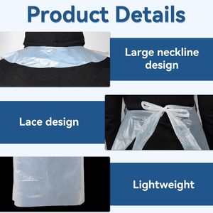 <b>Disposable</b> Sleeveless Adult Waterproof PE Non-Woven Lightweight Fashionable <b>Apron</b> for Cleaning Customized Size - Product Image 3