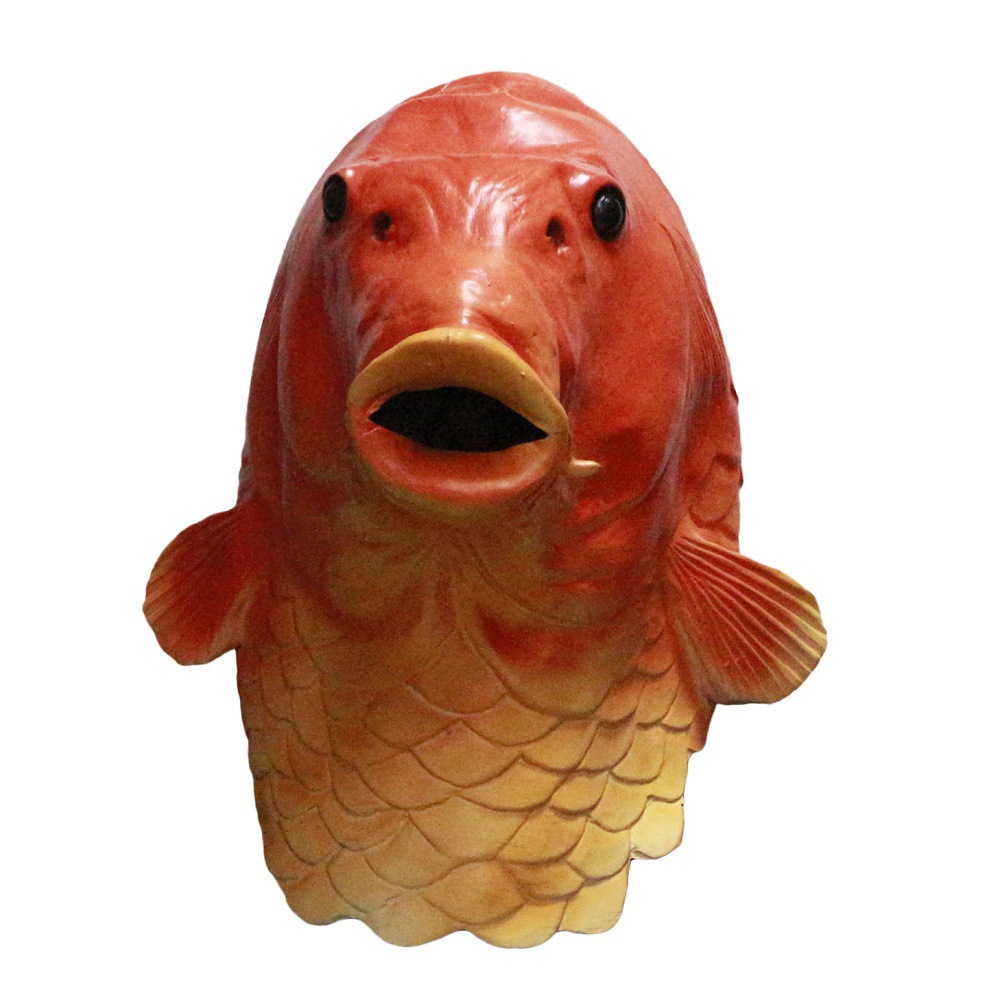 Realistic Animal Fish Head Mask - Funny Goldfish Latex, image size:1000x1000