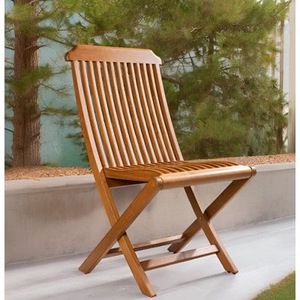 Campione libero a buon mercato mobili esterni pieghevoli giardino Patio esterno ristorante Resort sala da pranzo sedia in legno - Product Image 1