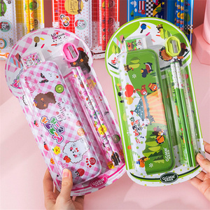 Trung Quốc 2025 Ý Tưởng Quà Tặng Mới Cho Trở Lại Trường Học Cung Cấp Kawaii Mô Hình Phim Hoạt Hình Sinh Thái Bằng Gỗ Bút Chì Và Hộp Bút Thiết Lập Văn Phòng Phẩm Thiết Lập - Product Image 3