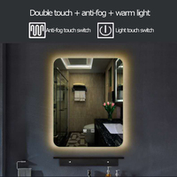 Miroir LED intelligent avec écran tactile Android AI Bluetooth Wifi TV Affichage de l'heure Désembueur pour salle de bain Home Gym Retail Beauty Makeup