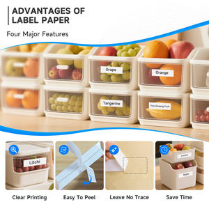 Rubans d'étiquetage en plastique compatibles <span class=keywords><strong>DYMO</strong></span> <span class=keywords><strong>LetraTag</strong></span> 91331, noir sur blanc, ruban d'étiquetage LT, 1/2 pouce x 13 pieds pour imprimantes <span class=keywords><strong>100H</strong></span> - Product Image 3