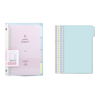 Couverture en PP personnalisée Articles de papeterie A4 A5 B5 Classeur à feuilles mobiles Bloc-notes ligné avec logo Fabrication personnalisable Planificateur Cahier scolaire