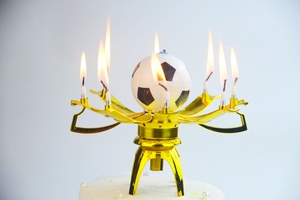 Trophée d'or Bougies de gâteau d'<span class=keywords><strong>anniversaire</strong></span> Atmosphère romantique créative chantant Joyeux <span class=keywords><strong>anniversaire</strong></span> chansons bougies musicales - Product Image 2