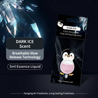 Désodorisant de voiture suspendu OEM personnalisé 5 ml, parfum Dark Ice, longue durée, libération lente, forme d'animal de dessin animé mignon