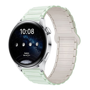 Cinturino per orologio in silicone abbinato alla moda per <span class=keywords><strong>Huawei</strong></span> <span class=keywords><strong>GT3</strong></span> / Honor 4 / 5 cinturino magnetico con tre perline - Product Image 5